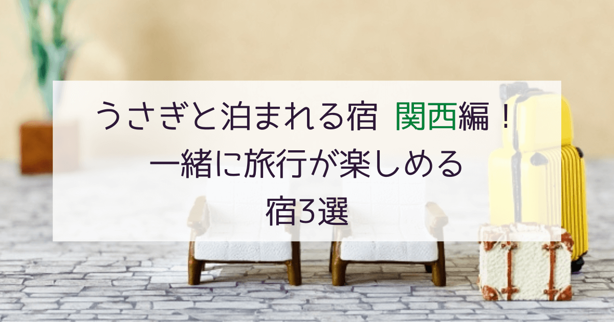 うさぎと泊まれる宿関西編